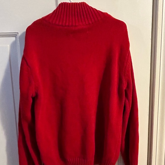 Nautica Boys Red quarter zip pullover sweater, size 7. Like new condition. - Picture 2 of 5